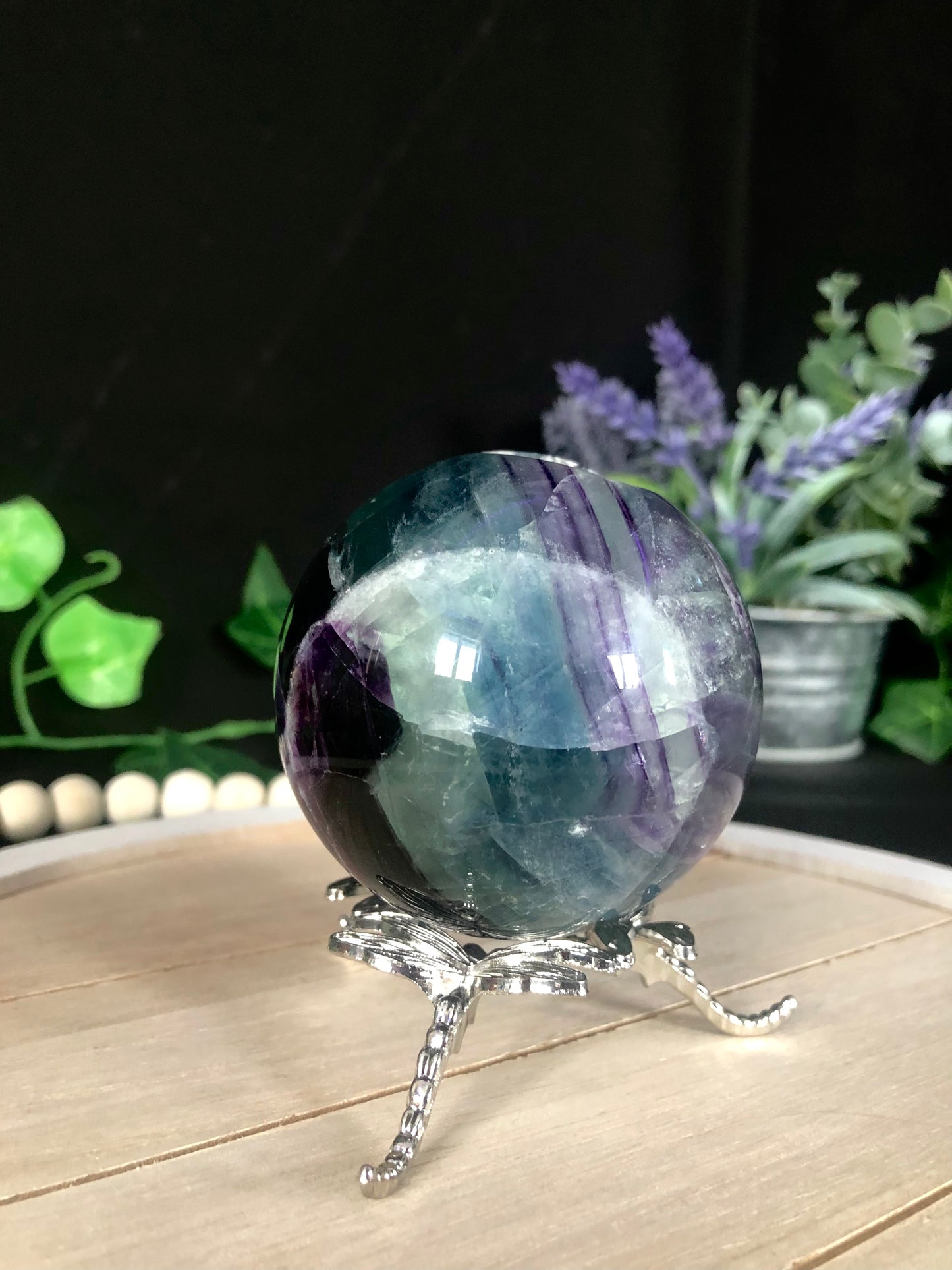 Big Feather Fluorite Sphere