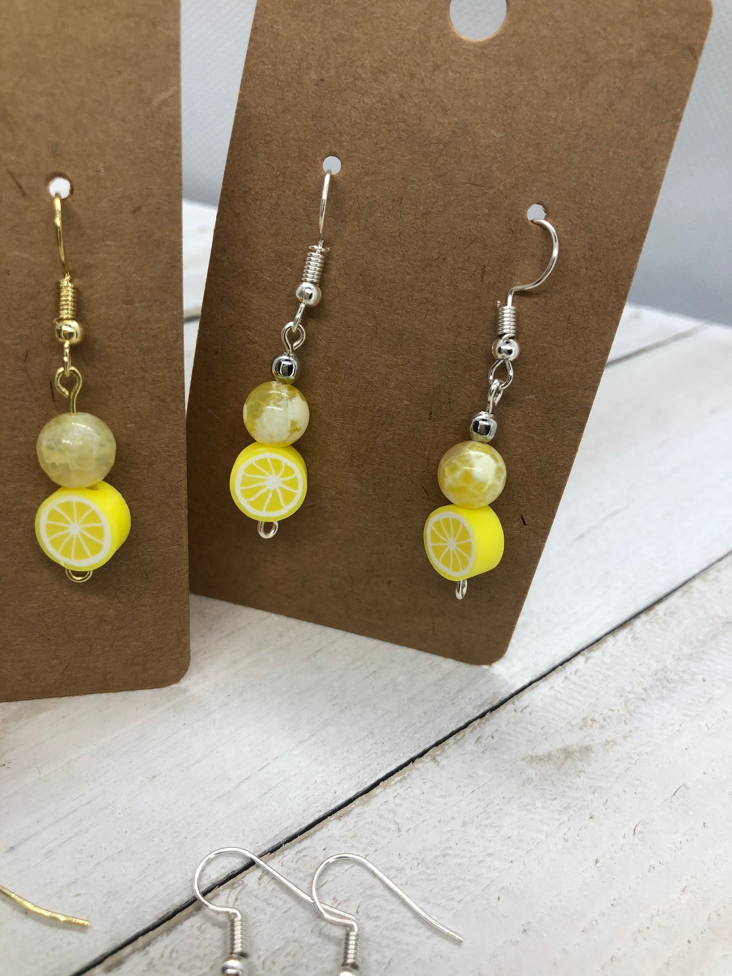 Lemon Drop Agate Earrings🍋💧