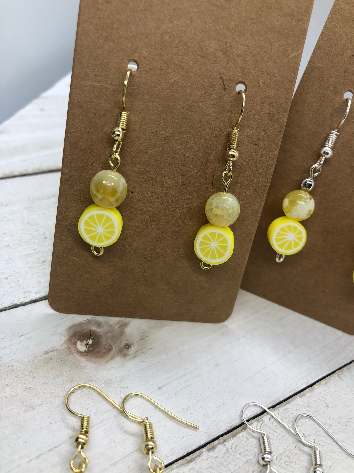 Lemon Drop Agate Earrings🍋💧